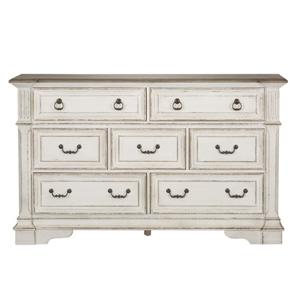 Abbey Park - 7 Drawer Dresser - Antique White