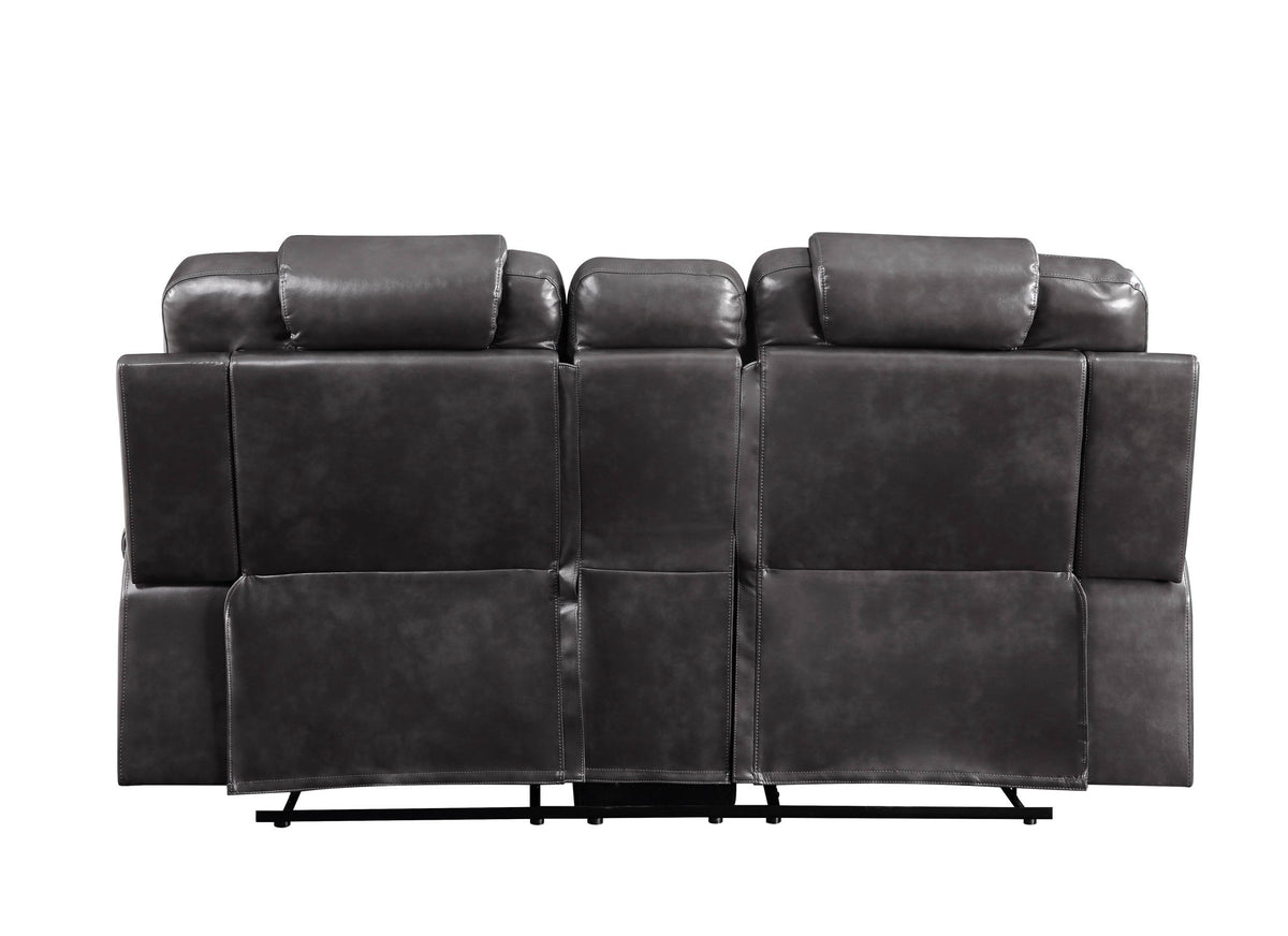 Braylon - Recliner Loveseat With Cupholder Console - Brown