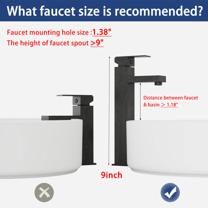 Bathroom Vanity With Art Sink And Side Cabinet, Float Mounting Design
