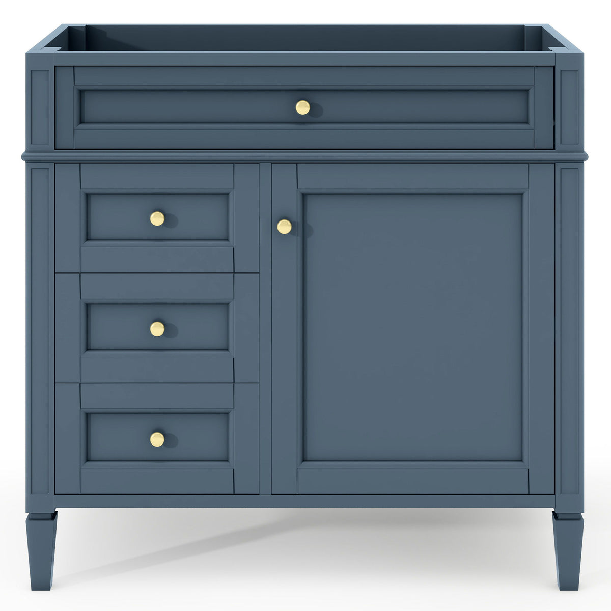 Bathroom Vanity With 2 Drawers And Tip-Out Drawer, Storage Cabinet