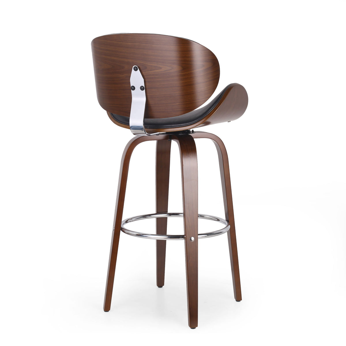 Lumos - Mid Century Modern Upholstered Swivel Barstool