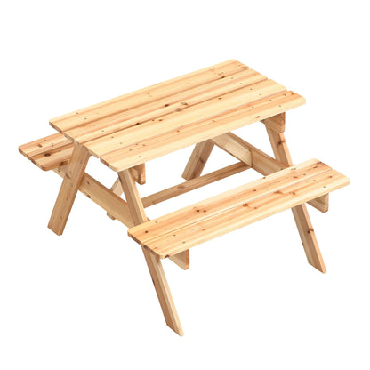 Durable Solid Wood Children's Dining Table And Chairs Set, Multi-Functional