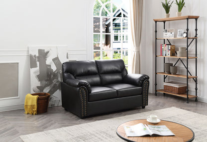 Padded Love Seat For Modern Living - Black