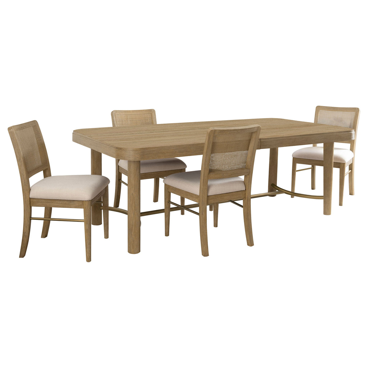Benson - Extension Leaf Dining Table Set With Chairs