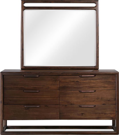 Sol - Beveled Glass Wall Or Dresser Mirror - Brown Spice