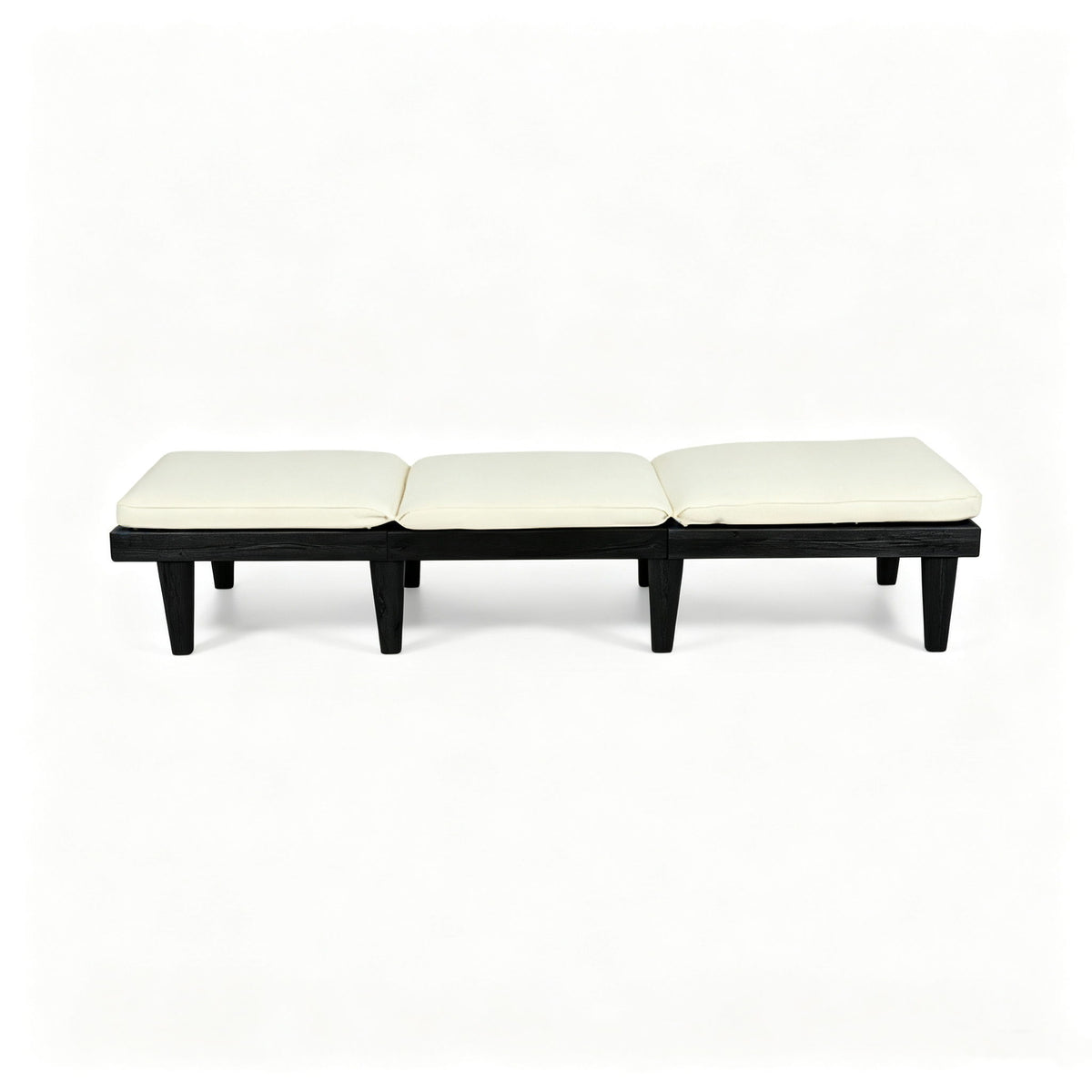 Ariana - Chaise Lounge With Cushion For Outdoor - Black