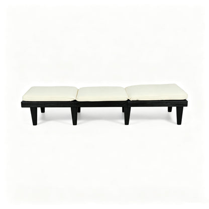 Ariana - Chaise Lounge With Cushion For Outdoor - Black