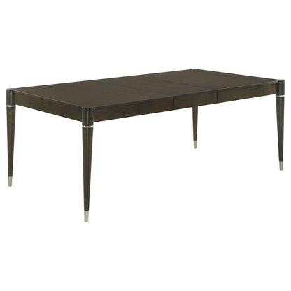 Blakely - Leaf Dining Table With Tapered Legs Accents - Ash Brown