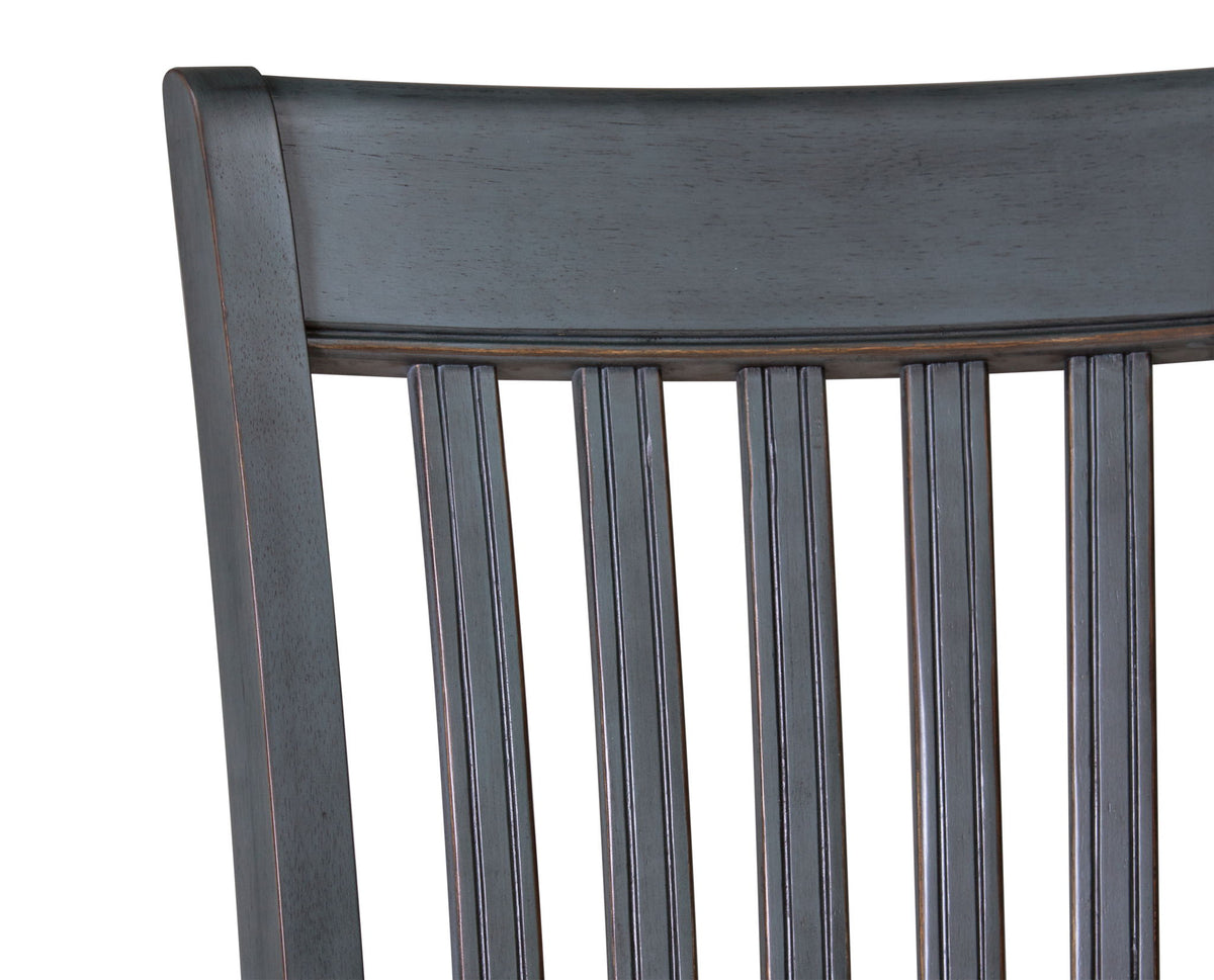 Americana - Slat Back Dining Side Chair (Set of 2) - Corduroy Blue