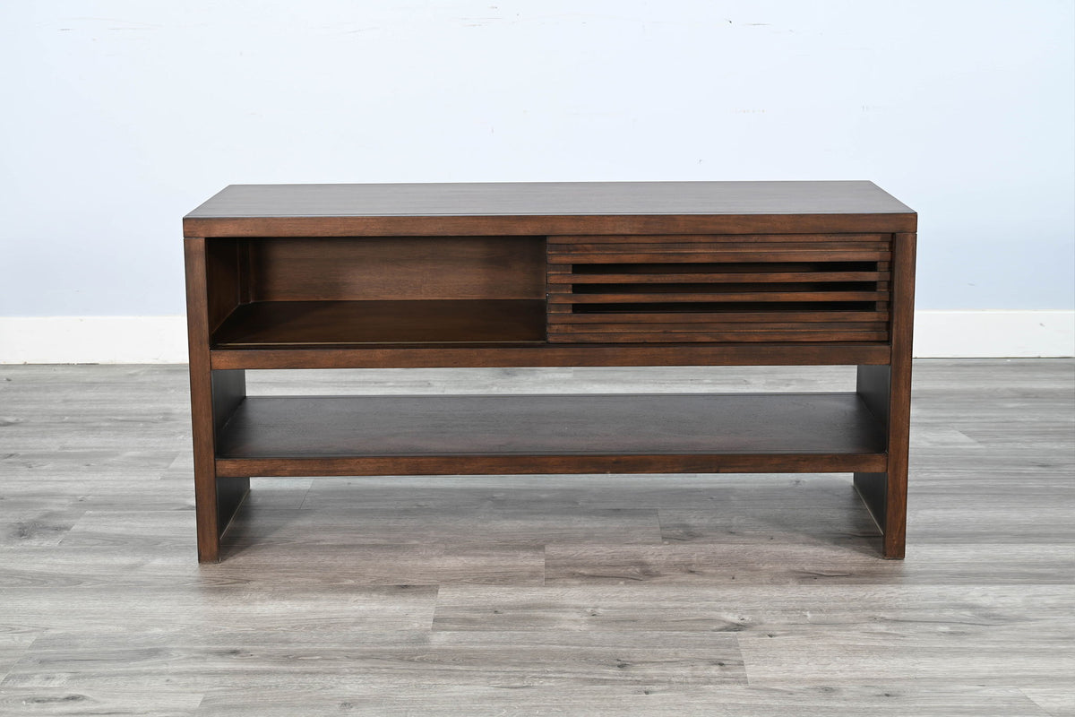 Sofa Table With Sliding Door - Coffee Bean