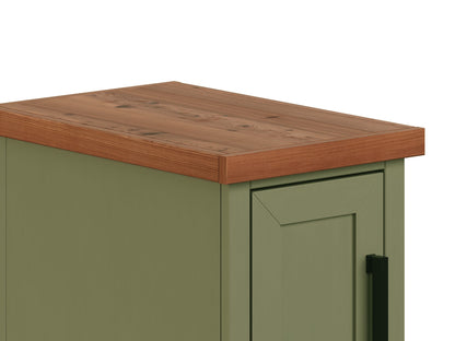 Vineyard - Chairside Table - Sage Green / Fruitwood