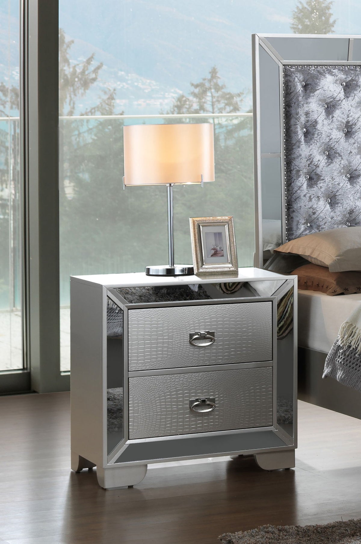 Contemporary Nightstand With Versatility
