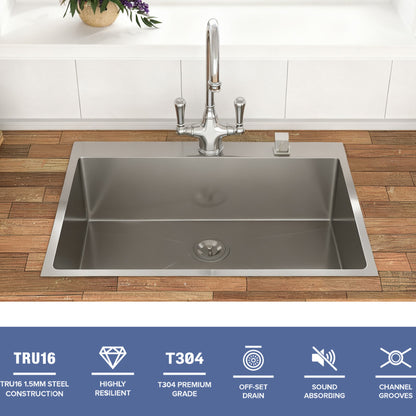 Topmount Stainless Steel Kitchen Sink