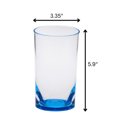 Leading Ware Oval Halo Acrylic Glasses Drinking Set