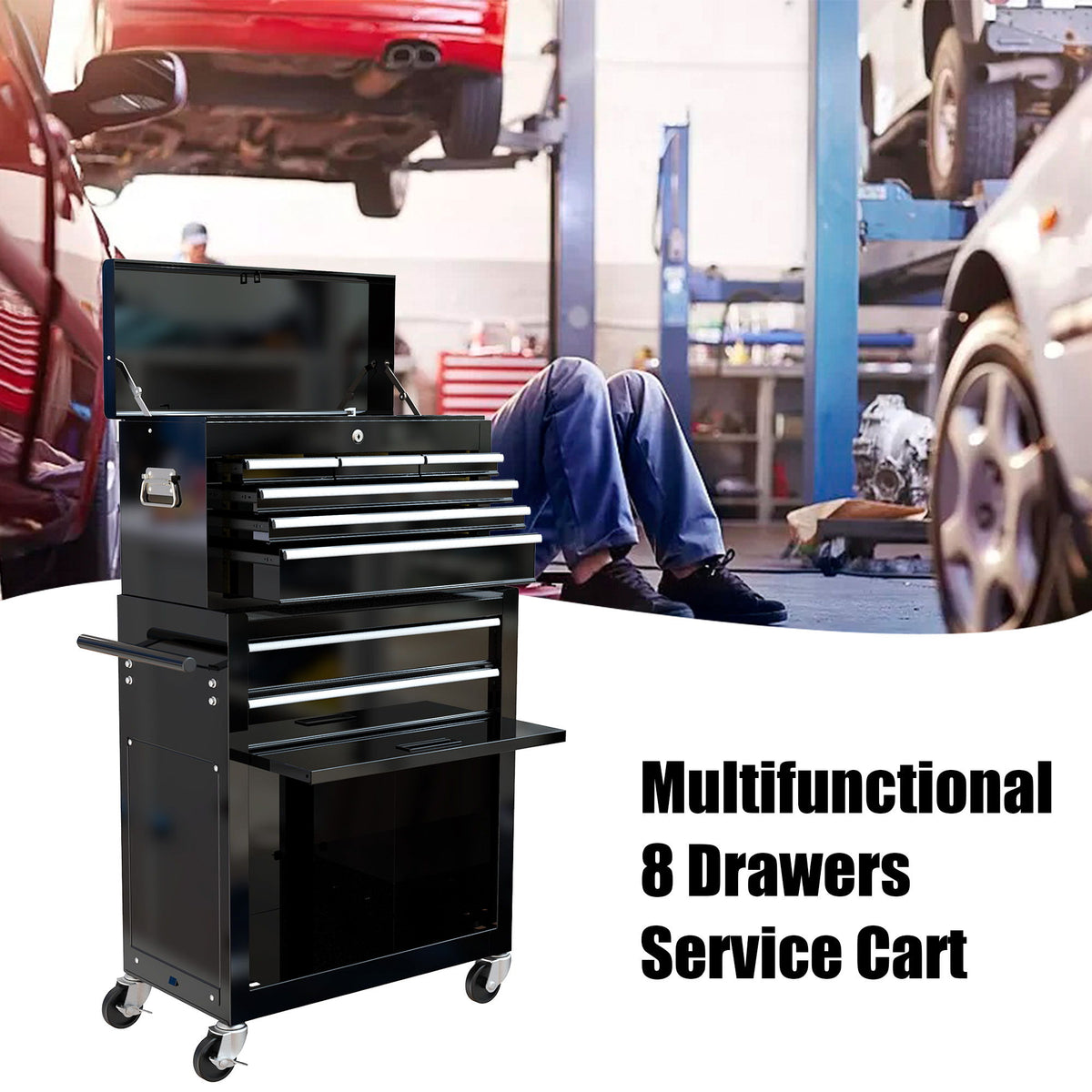 High Capacity Rolling Tool Chest With Wheels And Drawers, Storage Cabinet