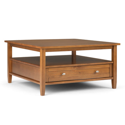 Warm Shaker - Square Coffee Table - Light Golden Brown