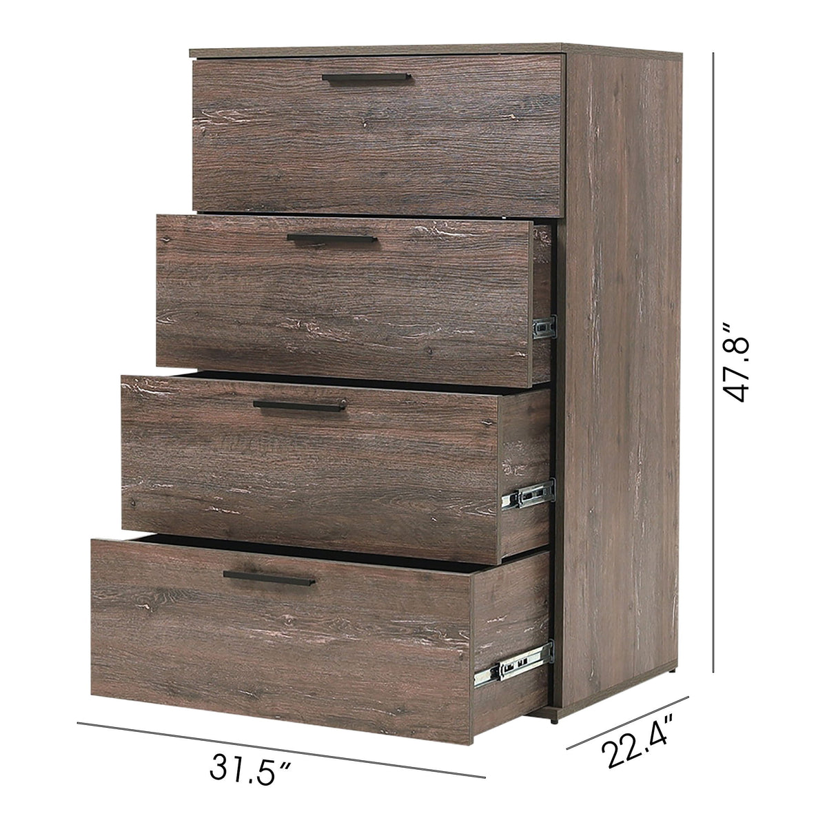 Oliver - Farmhouse Jumbo Chest With 4 Drawer Storage