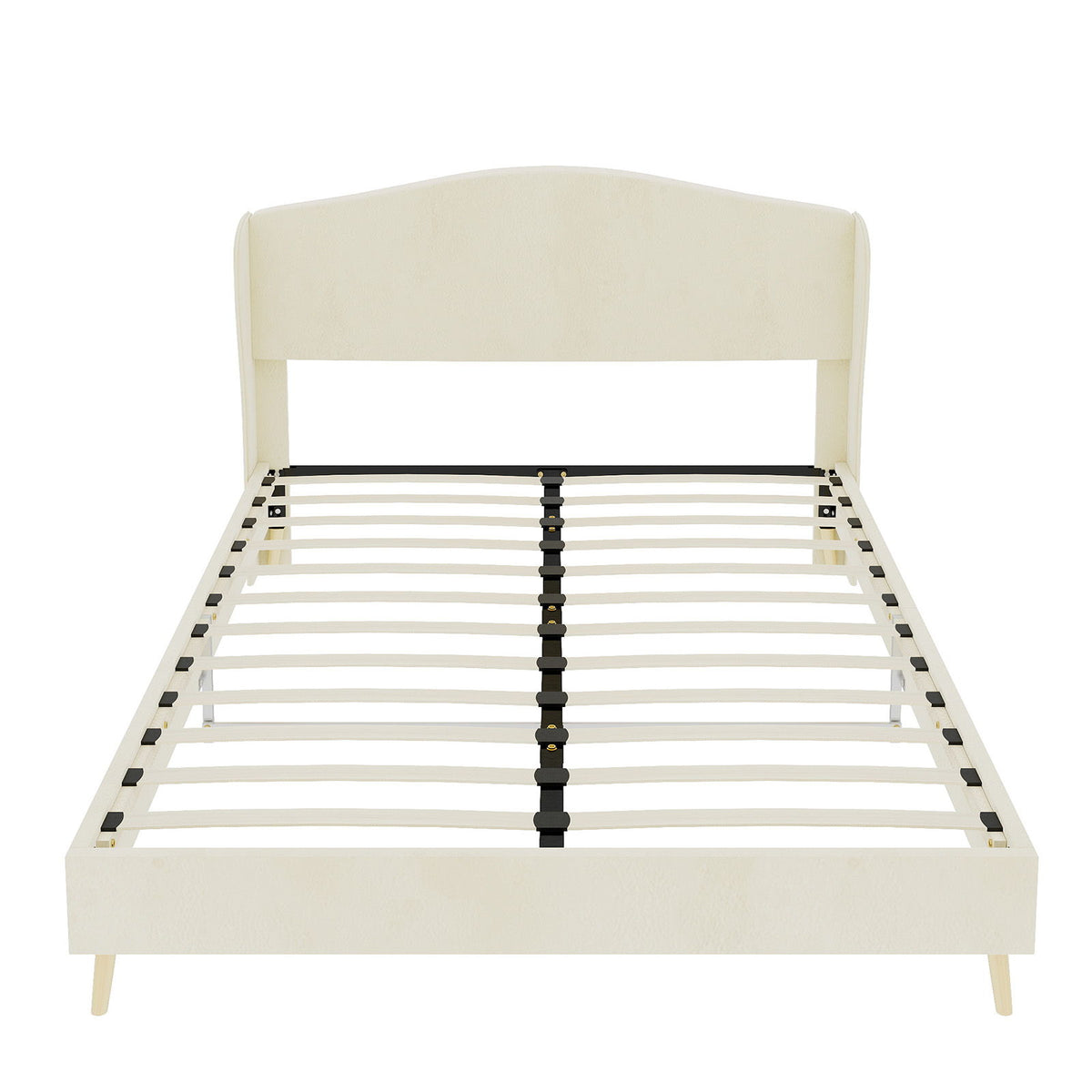 Upholstered Bed, Tufted Headboard, Comfortable Sleep