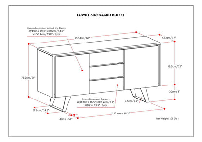 Lowry - Sideboard Buffet - Light Brown