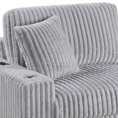 Contemporary Style Modular Sectional Sofa Set With USB, Cup Holder