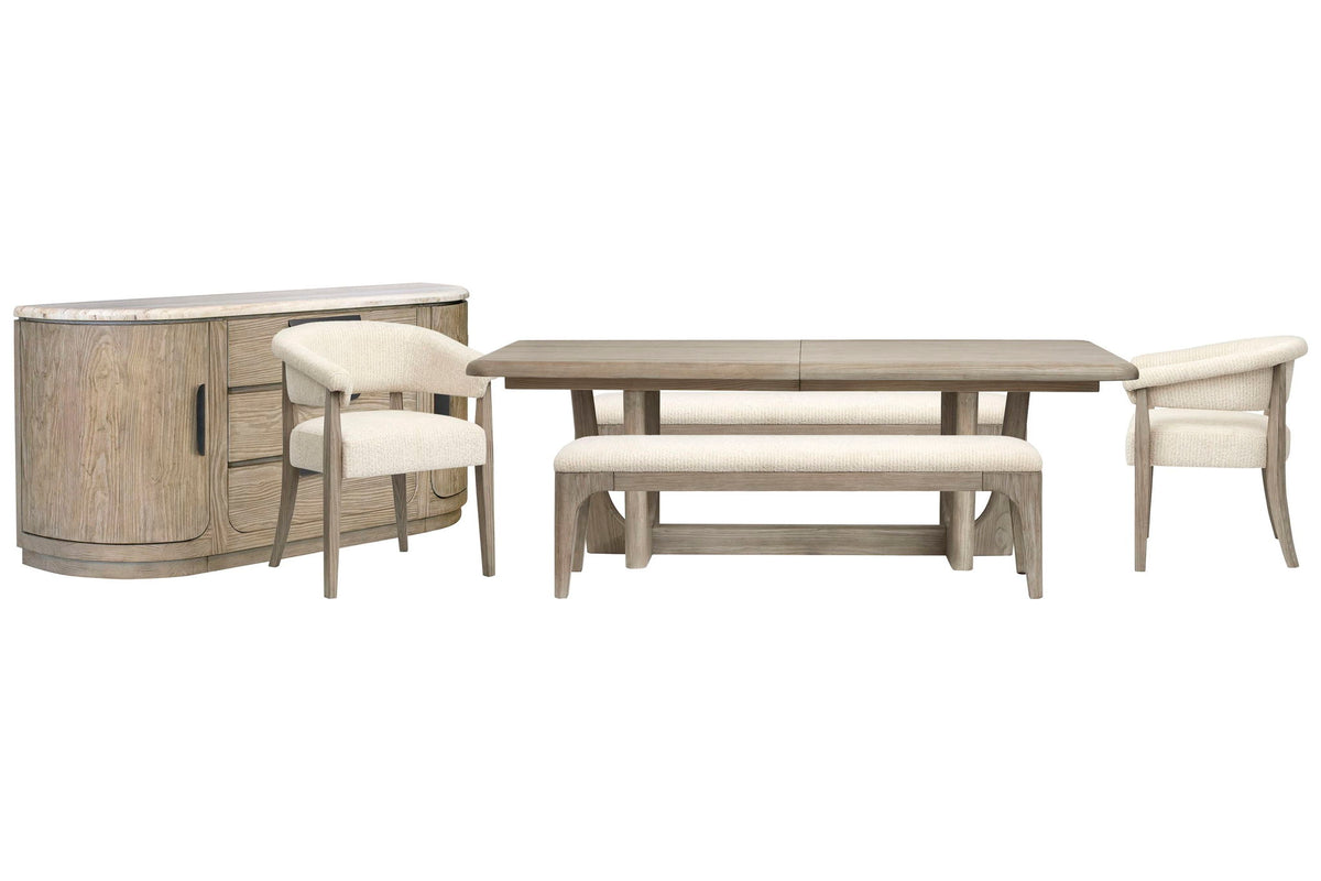 Braelyn - Extendable Trestle Dining Table Set