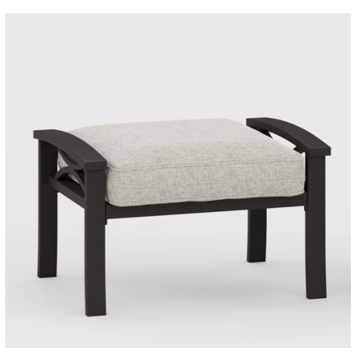 Modern All-Weather Ottomans With Cushions (Set of 2)