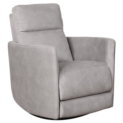 Lawson - Swivel Glider Suede Recliner Chair - Gray