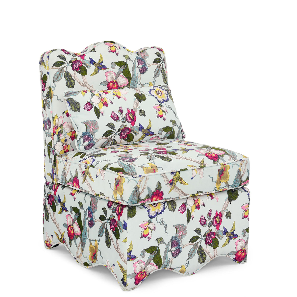 Stylish Flannel Dining Chair With Soft Cushion And Backrest