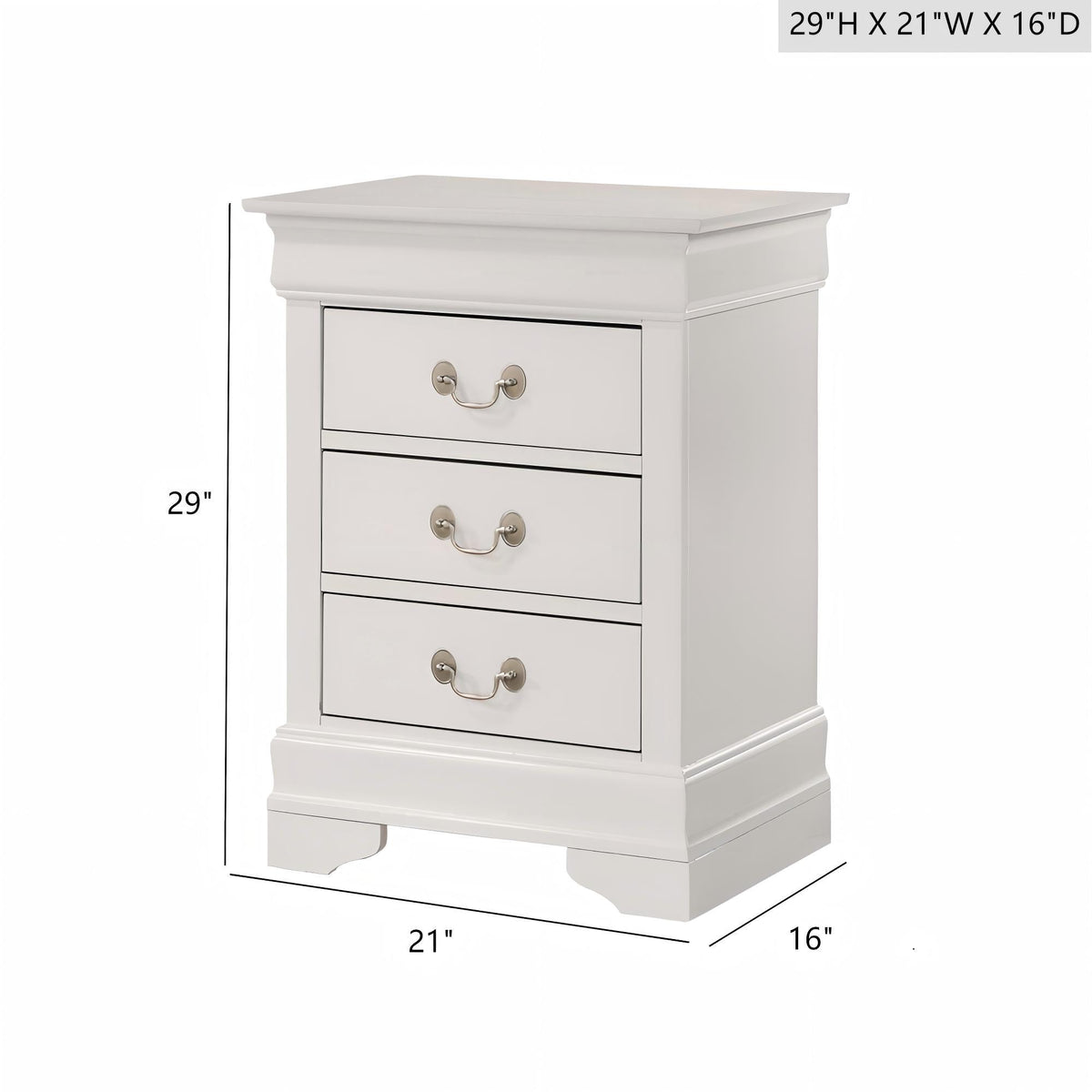 Louis Phillipe - Nightstand - Wood