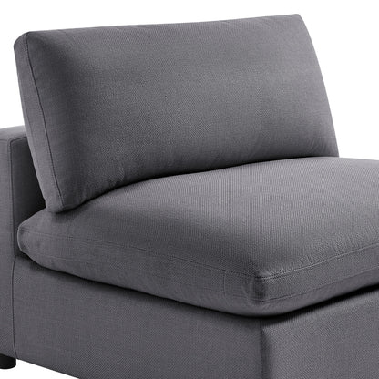 Cassandra - Armless Slipper Chair - Charcoal Gray