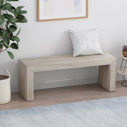 Acacia Wood Dining Bench, Farmhouse Style