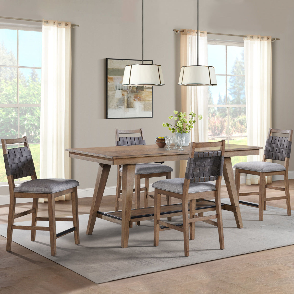 Oslo - Woven Stool - Weathered Chestnut