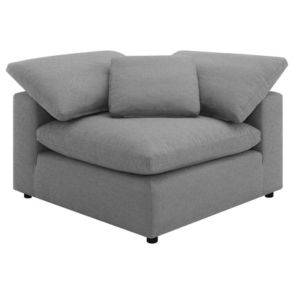 Segoura - 6 Piece Upholstered Modular Sectional With Ottoman - Gray