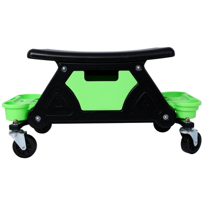 Heavy Duty Mechanic Stool With Tool Storage 300 Lbs Capacity Hdpe - Green