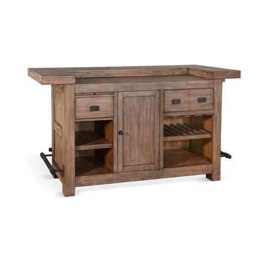Doe Valley - Traditional Wood Home Bar - Buckskin