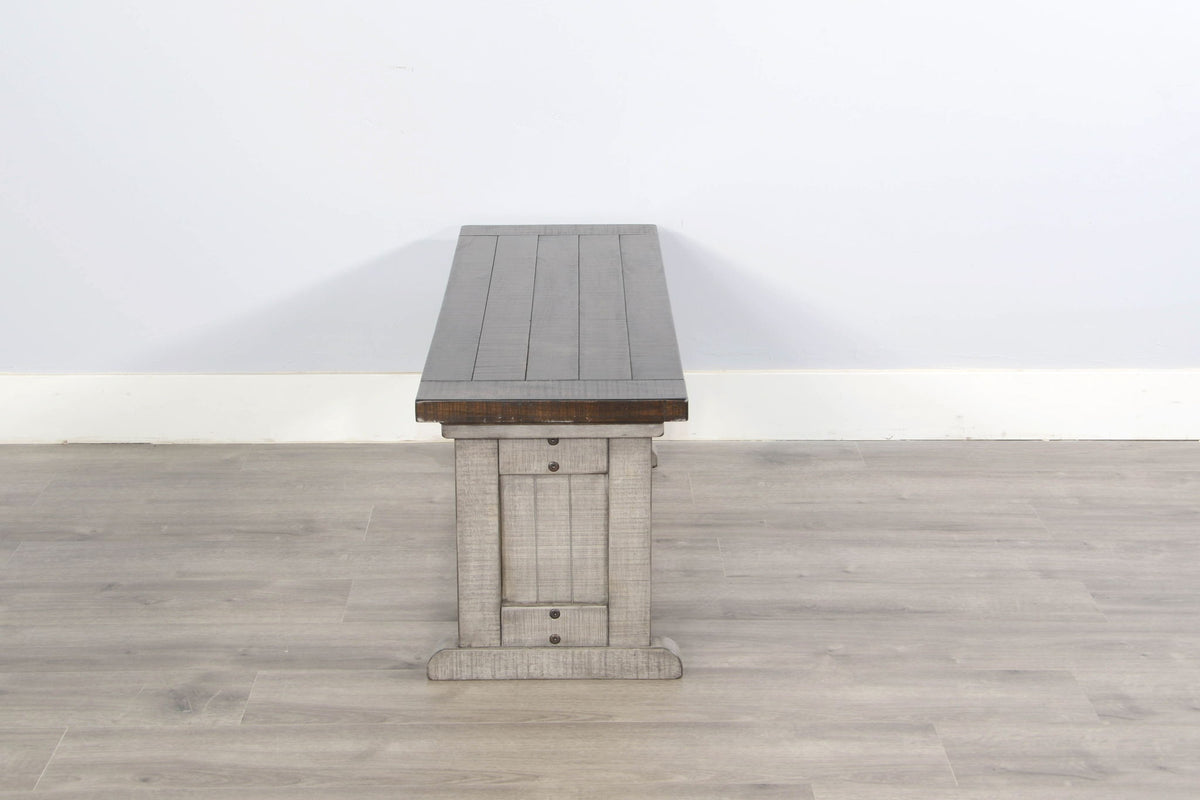 Homestead Hills - Wood Side Bench - Tobacco Leaf / Alpine Gray