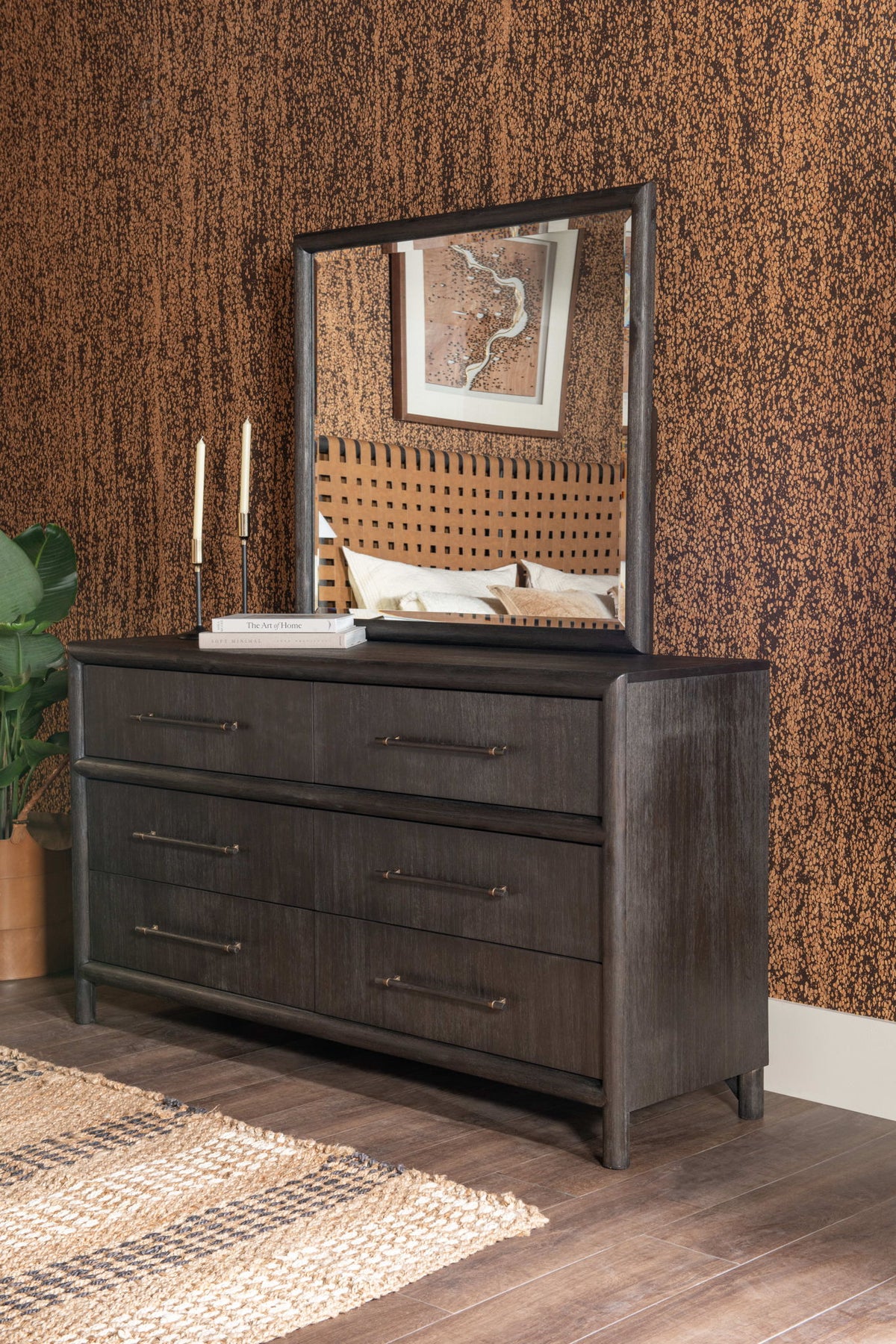 Dorsey - Solid Wood And Glass Mirror