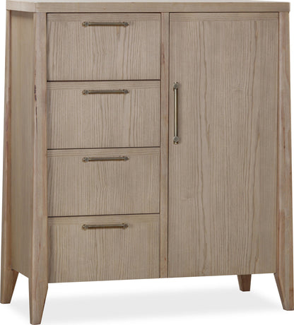 Sumire - Four Drawer One Door Ash Wood Chest - Ginger