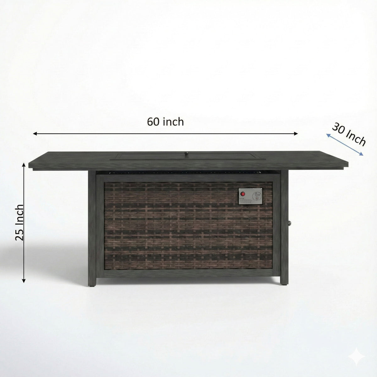 Propane Fire Pit Table - Espresso