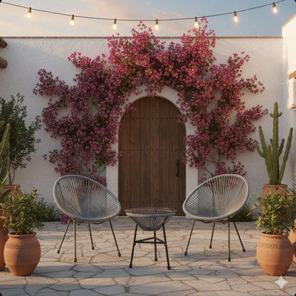 Acapulco Style 3 Piece Patio Bistro Set With Chairs