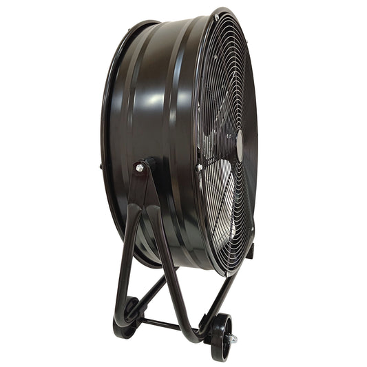 Drum Fan With Pure Copper Wiring Motor And Blades - Black