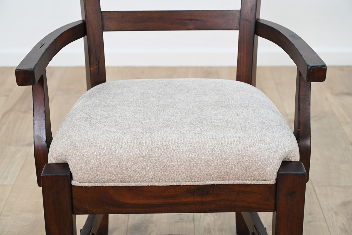 Tuscany - Arm Chair, Cushion Seat (Set of 2) - Vintage Mocha