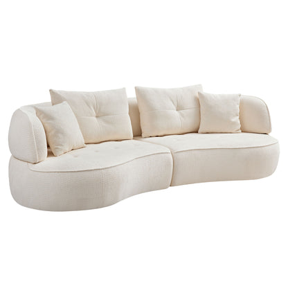 Modular Sofa, Durable Fabric, Solid Wood Frame, High Density Sponge Padding, Seating For 4