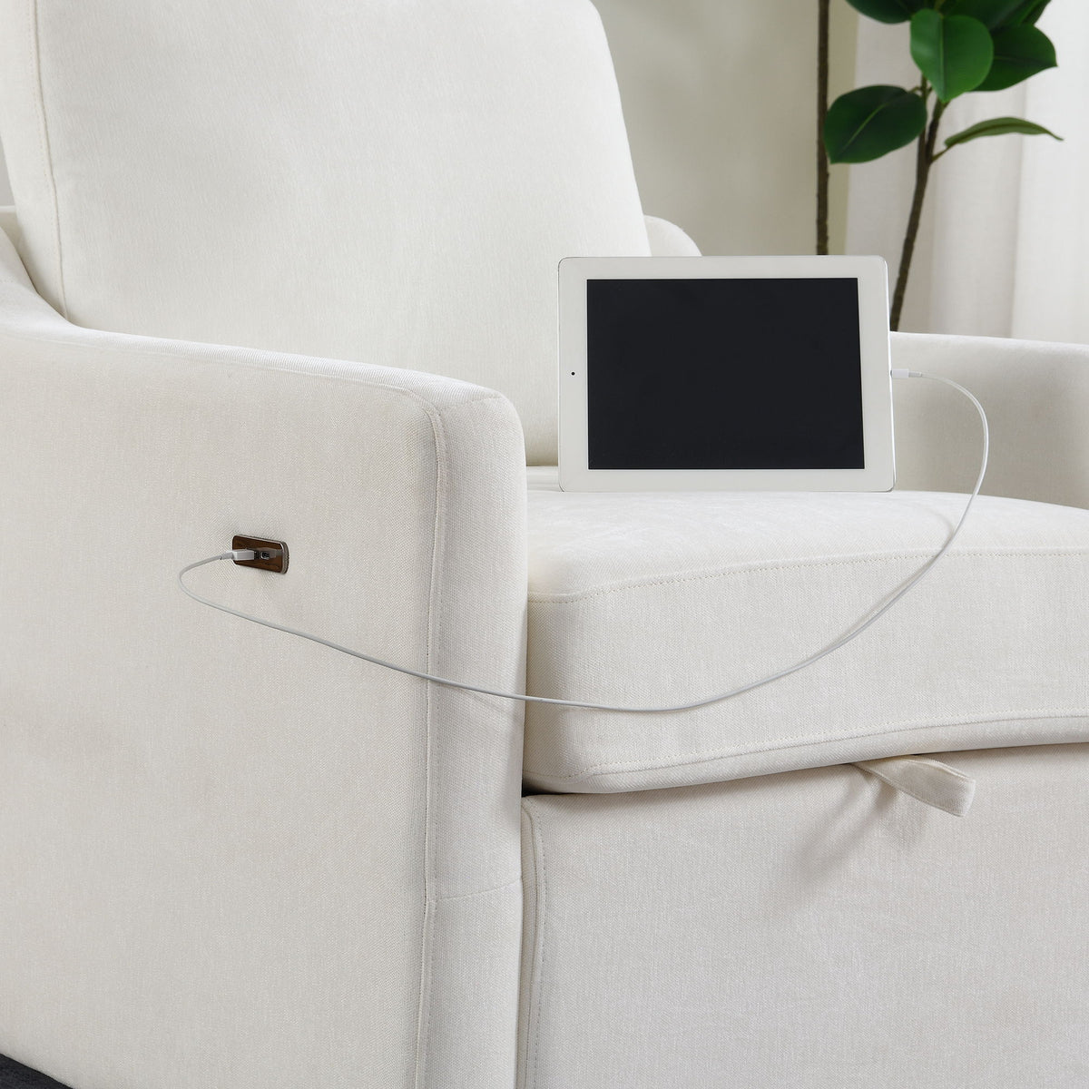 Swivel Arm Chair With Soft, Comfy Accent Chair For Living Room