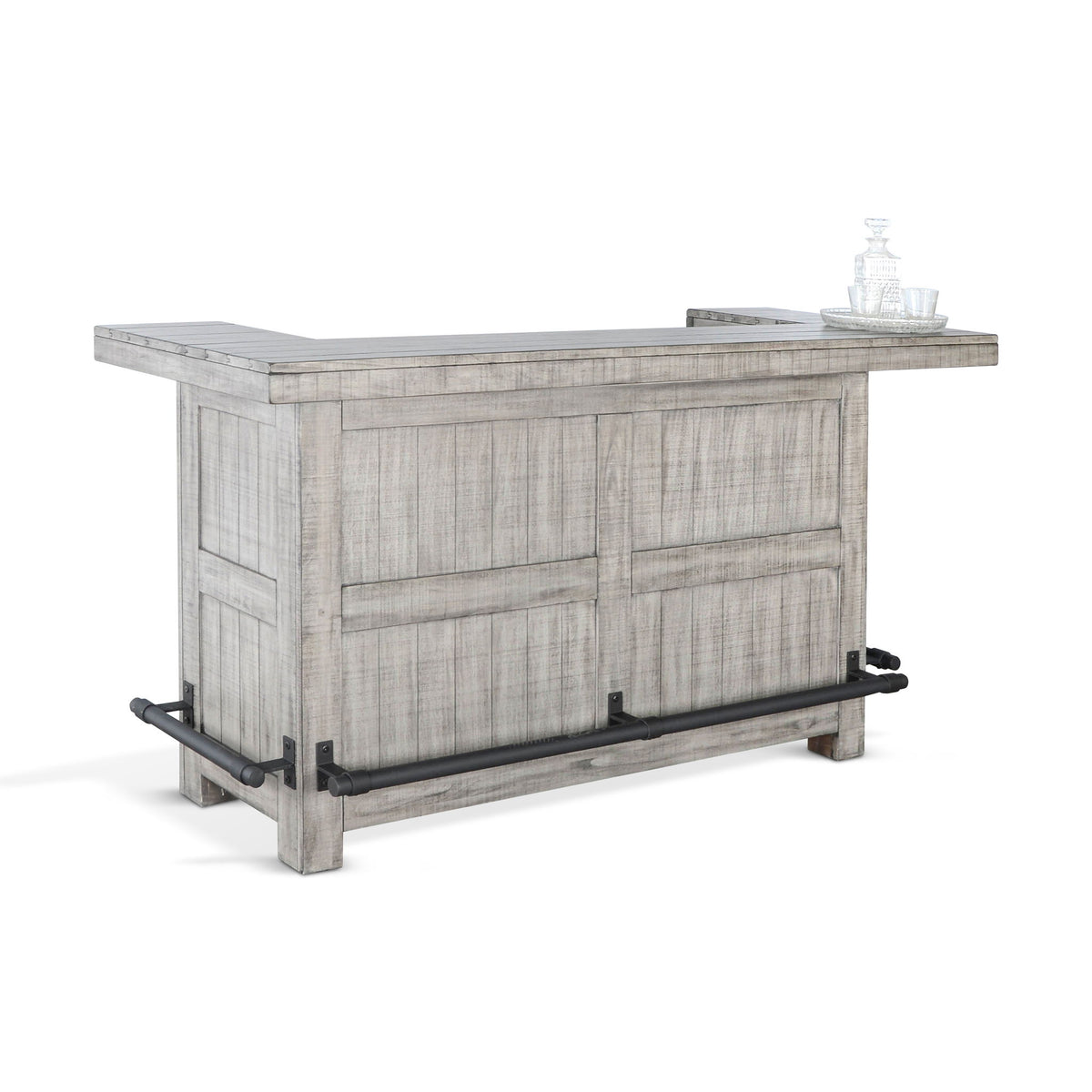Alpine - Traditional Wood Home Bar - Gray
