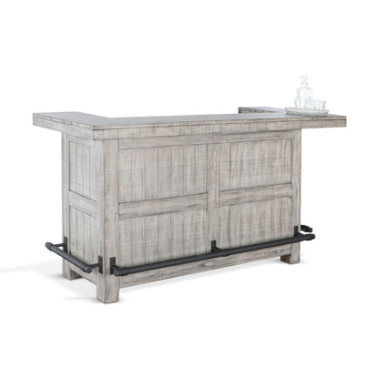Alpine - Traditional Wood Home Bar - Gray