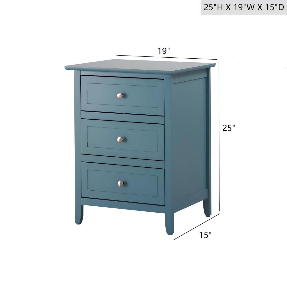 Daniel - 3 Drawer Nightstand