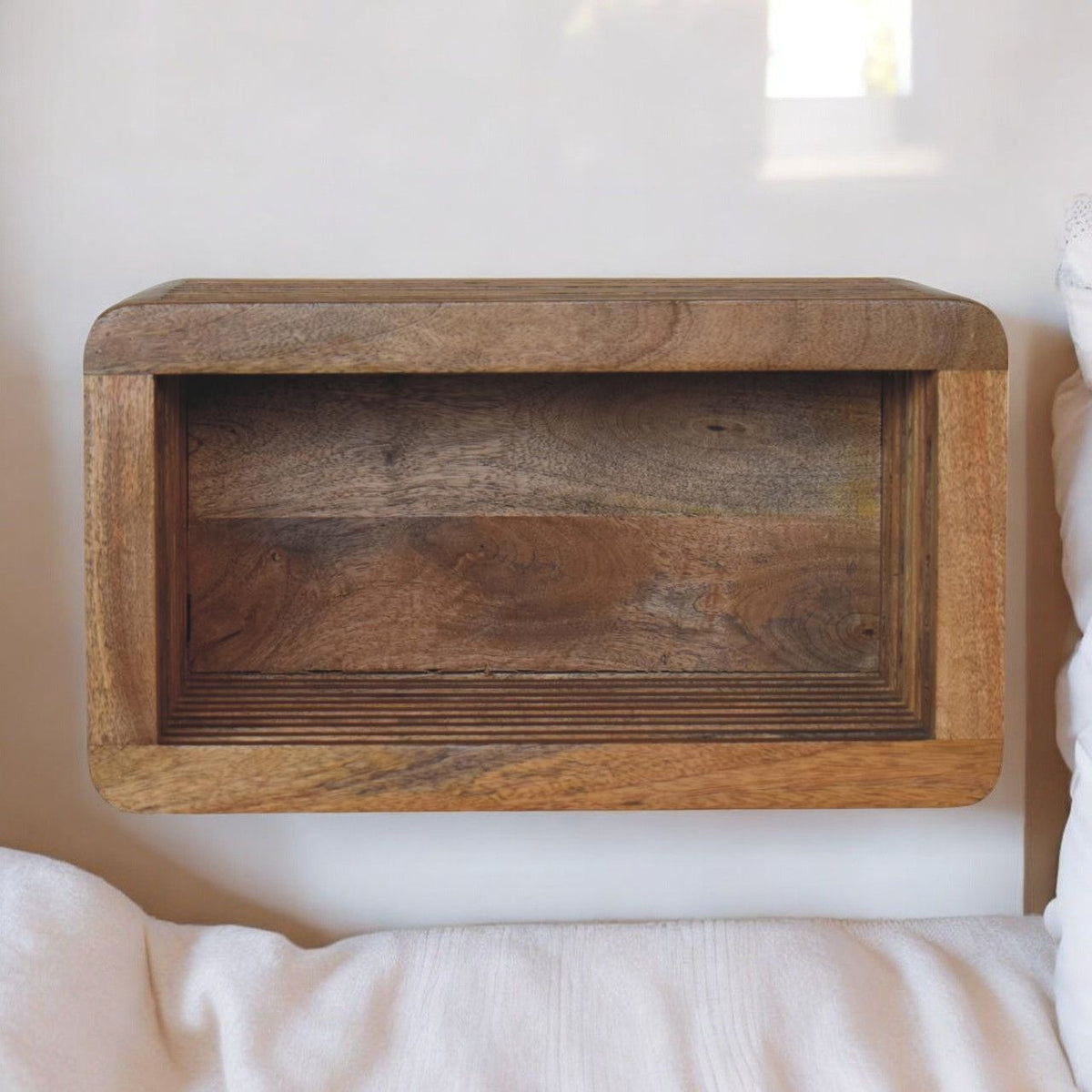 Soba - Wall Mounted Bedside Table - Beige
