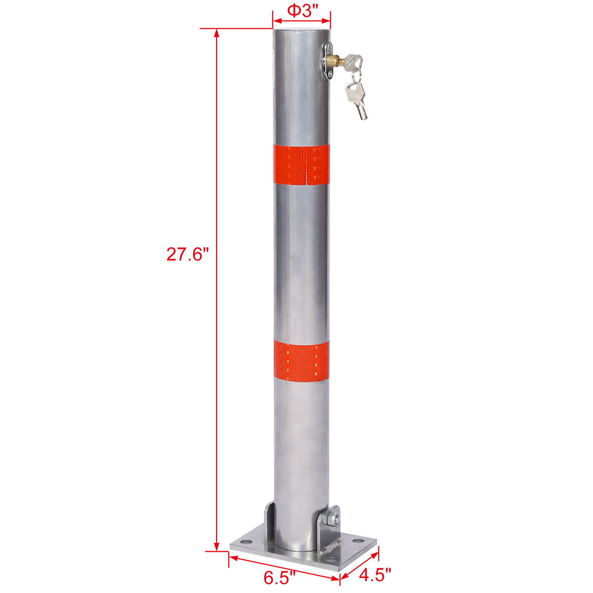 Parking Bollard Pole Barrier With Lock For Car Parking Protection