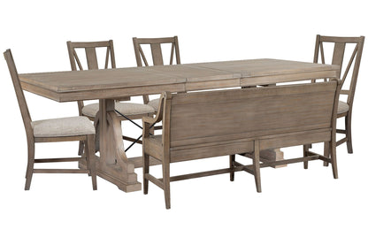 Paxton Place - Extendable Trestle Dining Table Set
